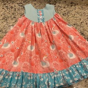 Eleanor Rose size 6-7 Gigi Swan Dress